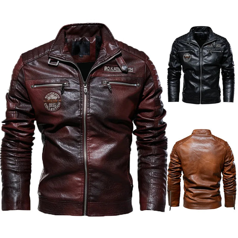Seth | Vintage Leather Patch Jacket