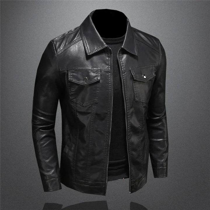 Harton | Stylish Black Leather Jacket