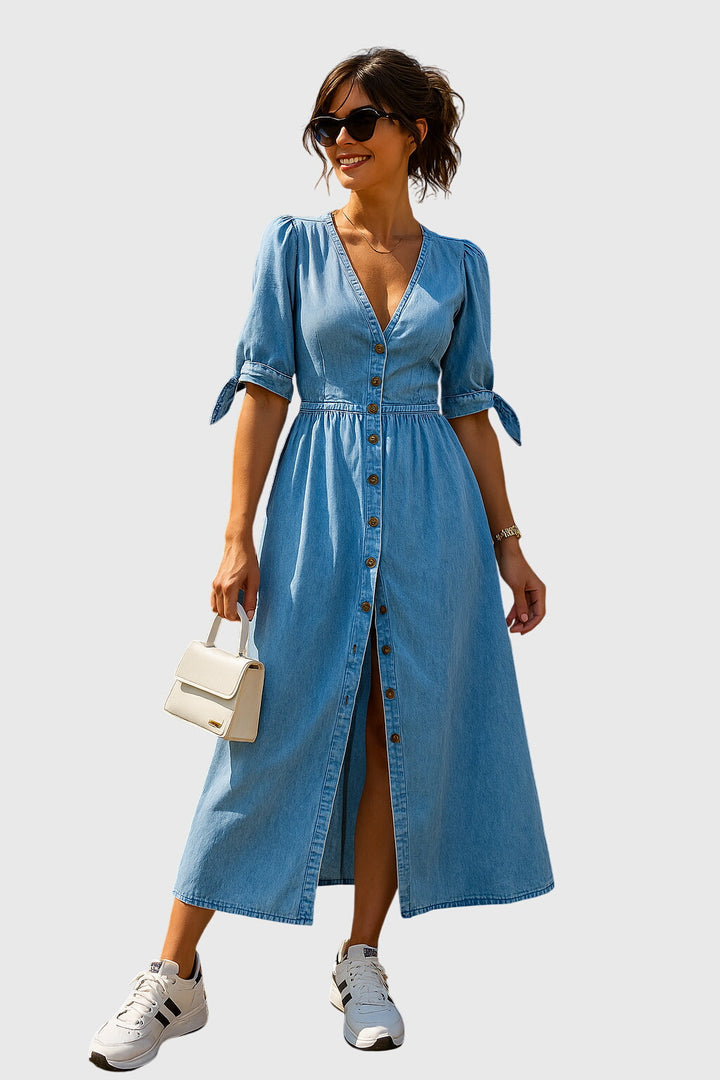 Jacqueline™ | Elegant Denim Dress