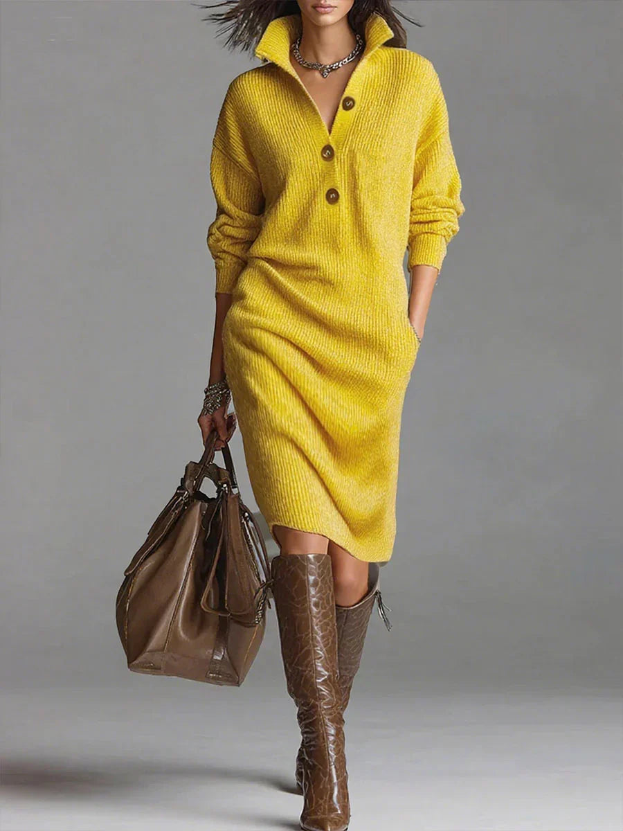 Arianell | Knit Midi Dress in Cozy Wool for Winter